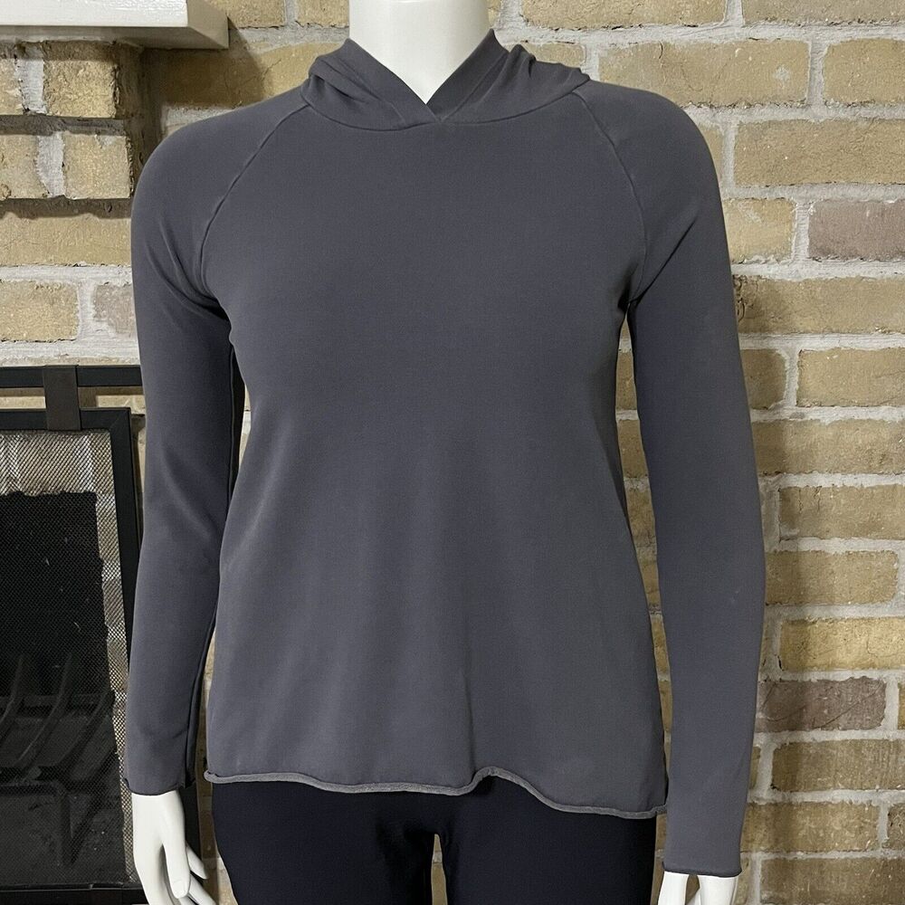 Be Present Yoga Womens Pullover Hoodie Gray Size Small